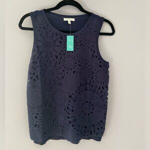 NWT Crochet Front Tank Top